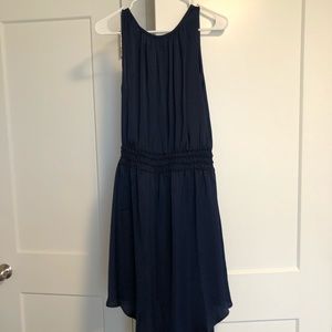 Navy Blue Silk Material Dress